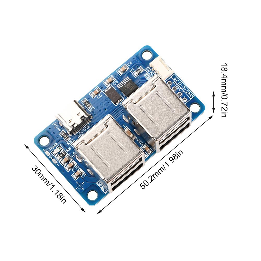 USB 2.0 Hub 1-to-4 Port type-c Splitter Module with Plug-and-Play Compatibility Stable Power Supply for Computer Accessories