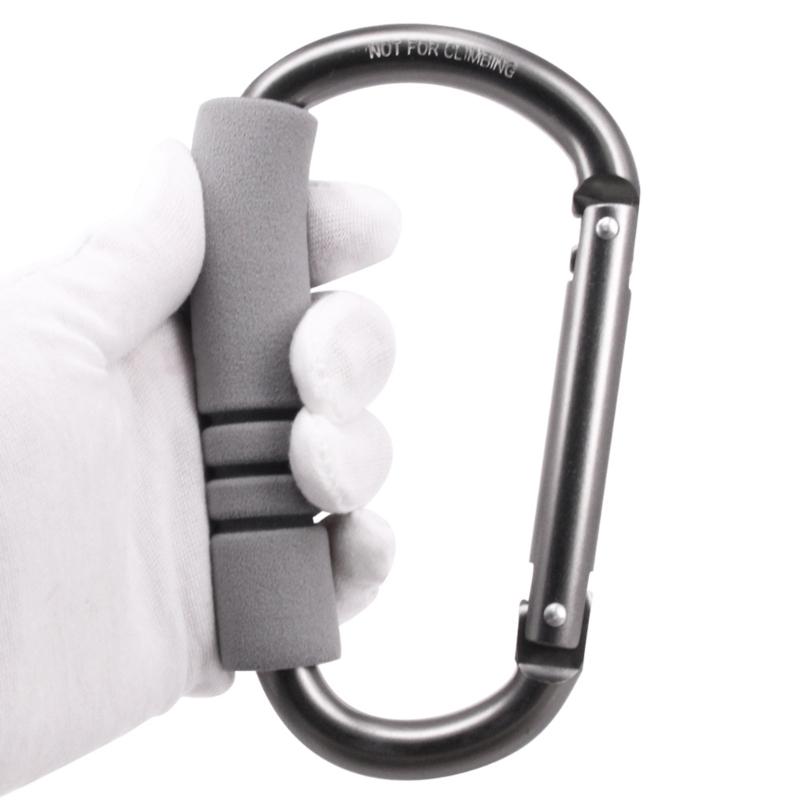 Aluminum Alloys Sponges Shopping Hook D Shaped Carabiner Shopping Bag Hook Clip