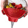 Silicone Colander Clip Strainer, Food Filter, Pot/Pot/Frying Pan Snap Strainer, Clip-on Pot Strainer, Heat-Resistant Bowl, Rice Washing Bowl, Cookware