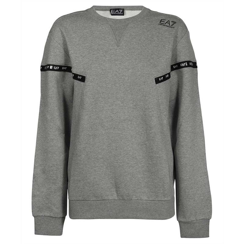 Emporio Armani Ss22 Letter Logo Print Pullover Long Sleeve Sweatshirt Men sweatshirt Gray 6KPM63-PJ07Z-3905 S