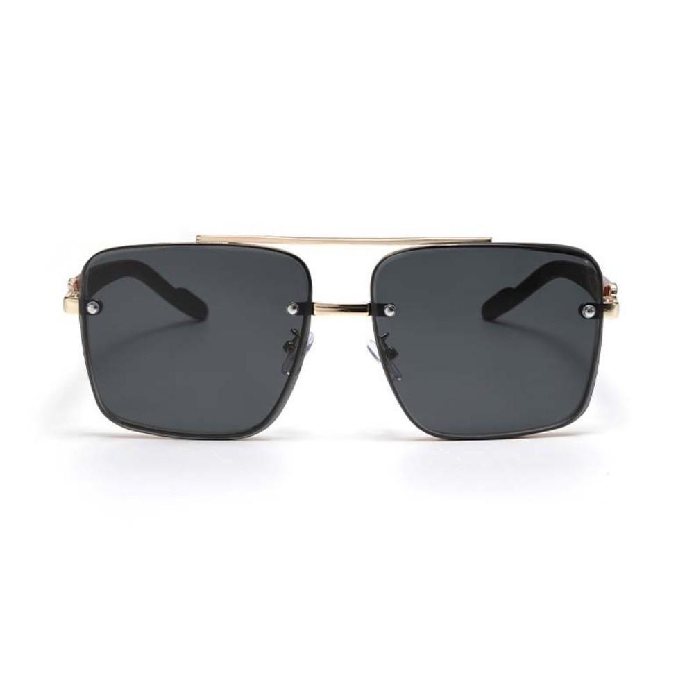 Lightweight Double-bar Sunnies Zinc Zinc Alloy Anti-UV Plain Glasses Unisex Polarized Sunglasses  Outdoor