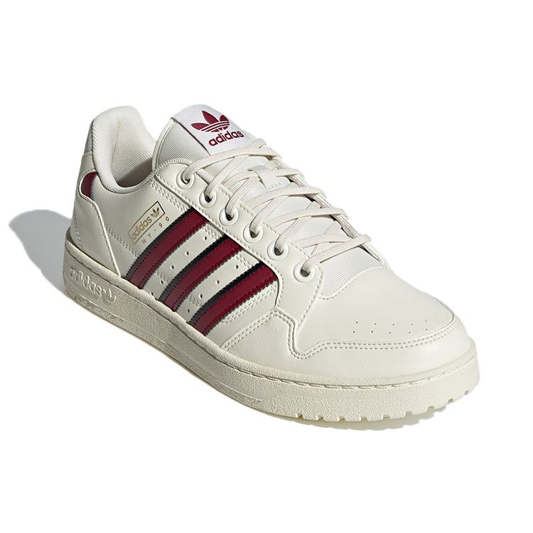 Adidas Originals Ny 90 Fabric Synthetic Leather Breathable Durable Comfortable Low-Top Sneakers Unisex Sneakers Light-Red H04429