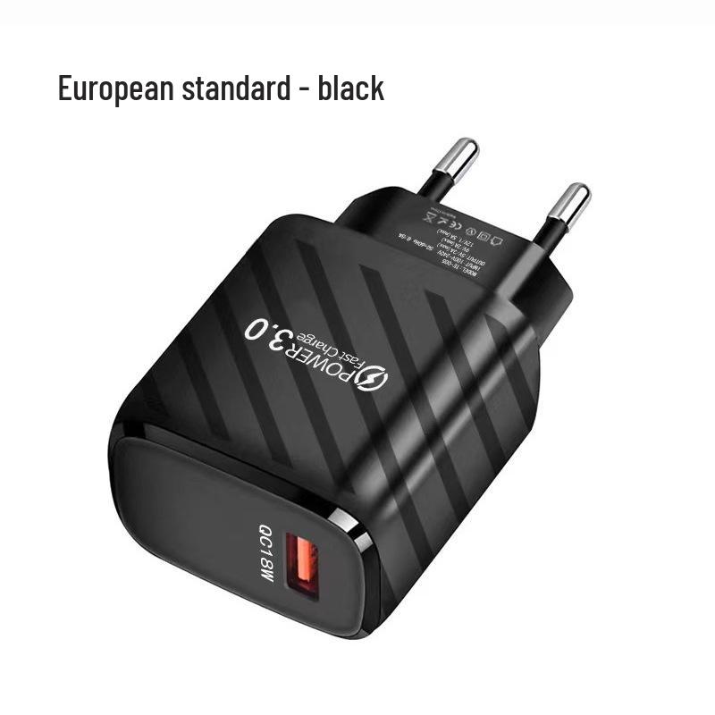 QC18W Mobile Charger QC3.0 Fast USB Charger 5V3A Plug US/EU Standard