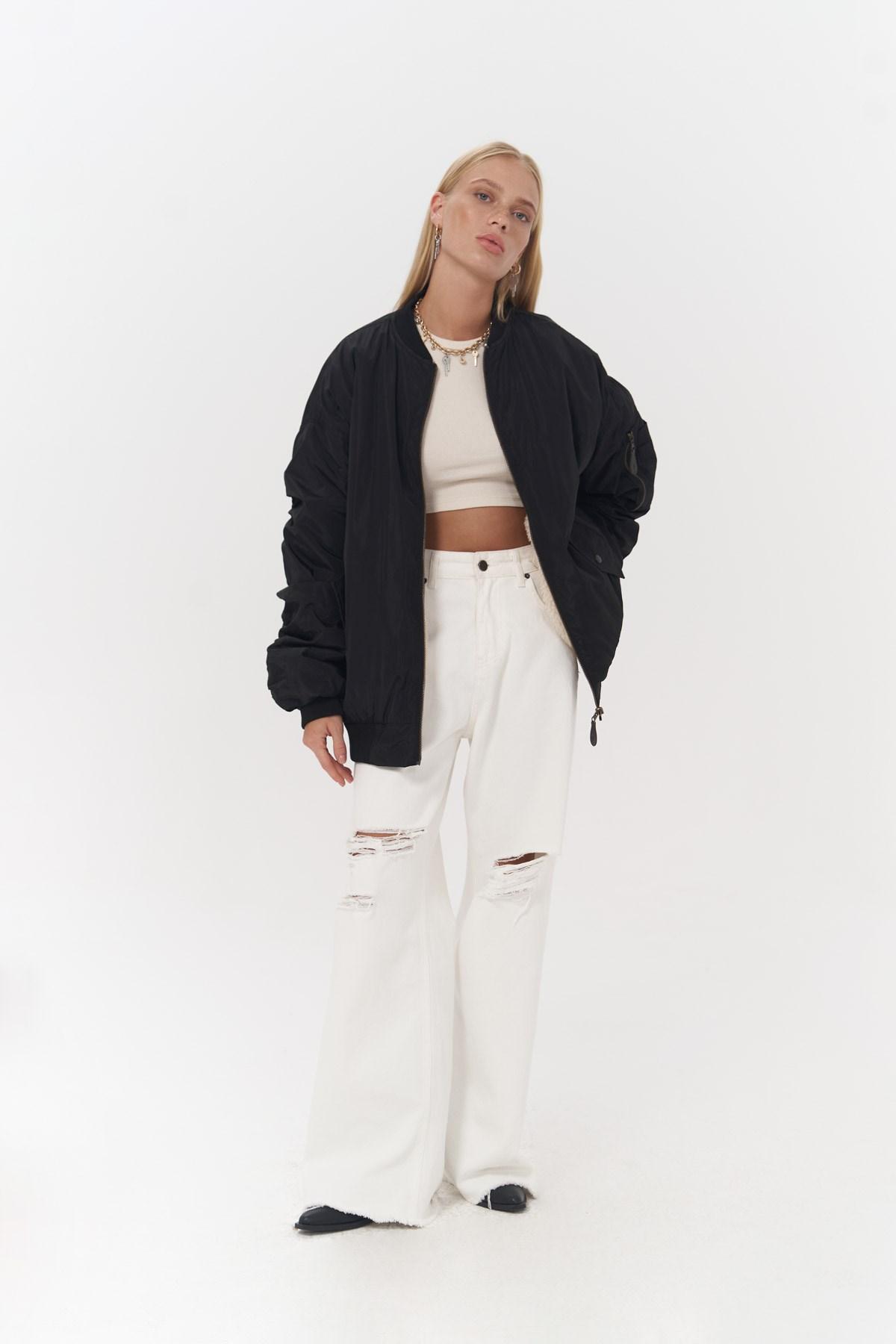 

2318 - Двустороннее черное двустороннее пальто Mai Collection S чёрный