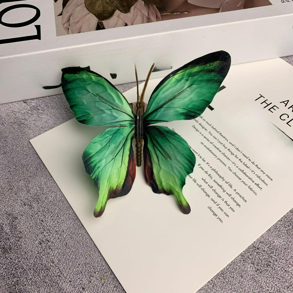 Simulation Butterfly Ornament colorful floral decoration, DIY bouquet, graduation hat embellishment and bohemian home decoration