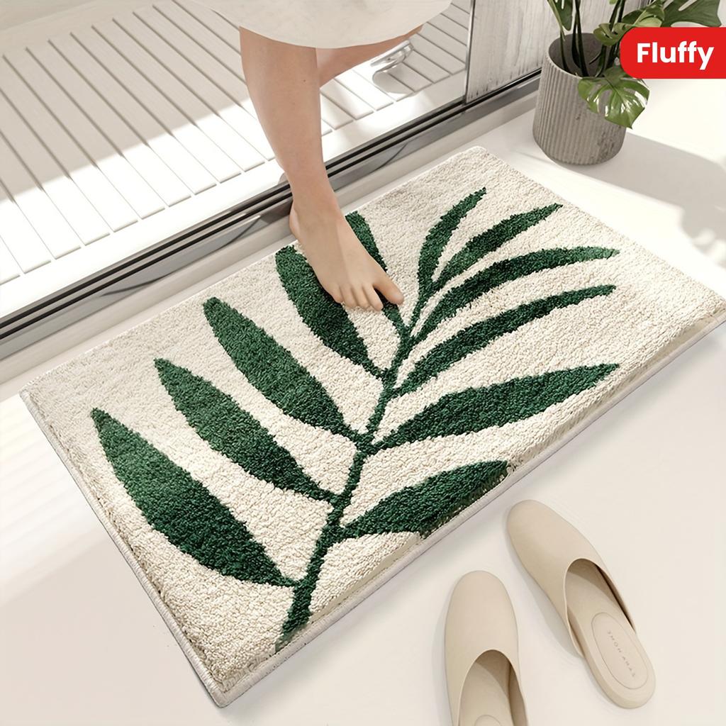 Green Leaf Carpet Soft Absorbent Floor Mat Bathroom Mat Toilet Door Mat Rug For Bedroom Outdoor Carpet Home Decoration