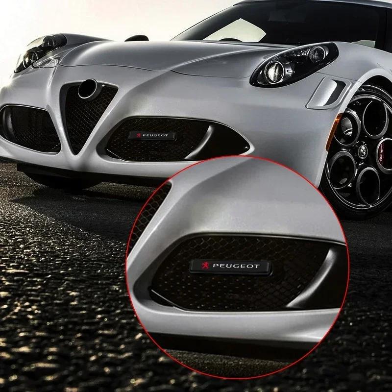 For Peugeot Car Decorative Light LED Front Hood Grille Emblem Badge Decor For Peugeot 206 307 308 3008 207 208 407 508 2008 5008