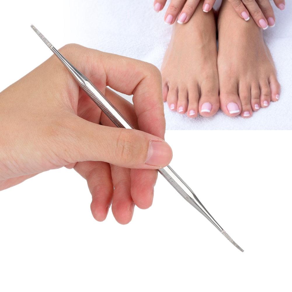 Stainless Steel Double Head Ingrown Toe Nail File Ingrowing Nail Lifter Pedicure Tool
