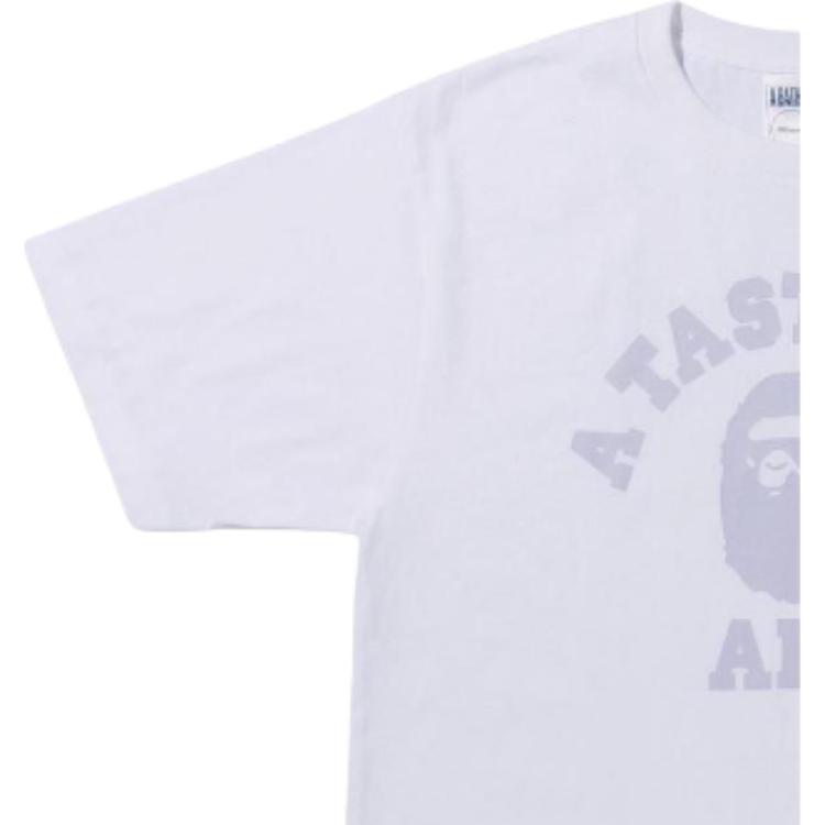 A BATHING APE x JJJJOUND Ape Head T Shirt Men's White 1H73-110-926