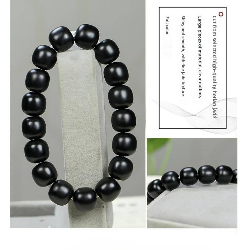 Hotan Jade Ink Jade Bracelet Natural Jade Bracelet Ornaments Gift