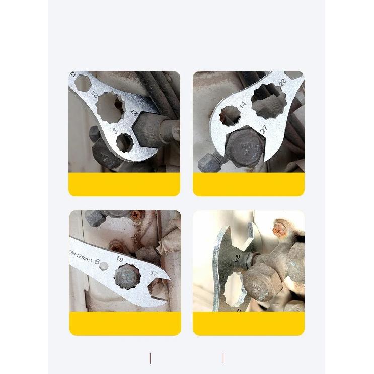 Multi functional Air Conditioner Wrench Open End Set Ultra-thin Flat wrench Tool Multi-Function Double-End Fixed