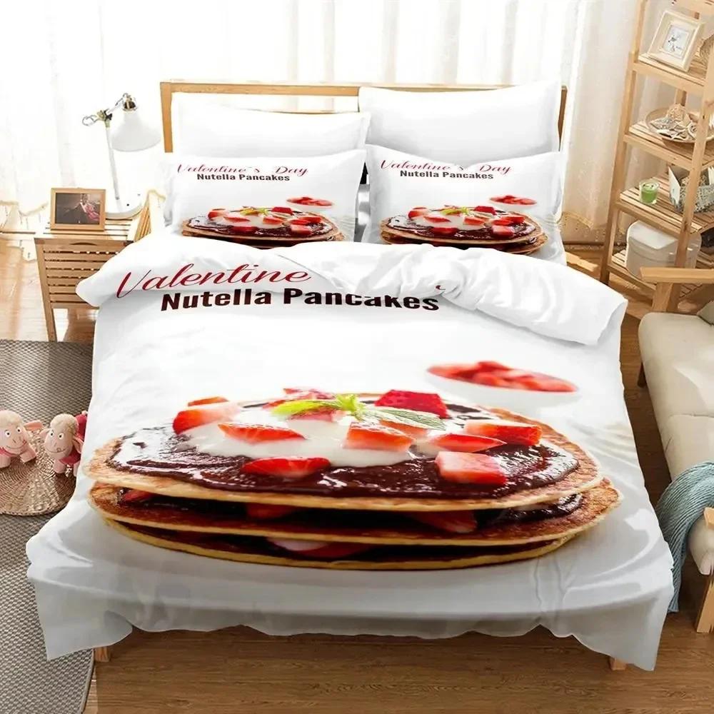 Cartoon Nutellas Bedding Set Boys Girls Twin Queen Size Duvet Cover Pillowcase Bed Kids Adult Fashion Home Textileextile