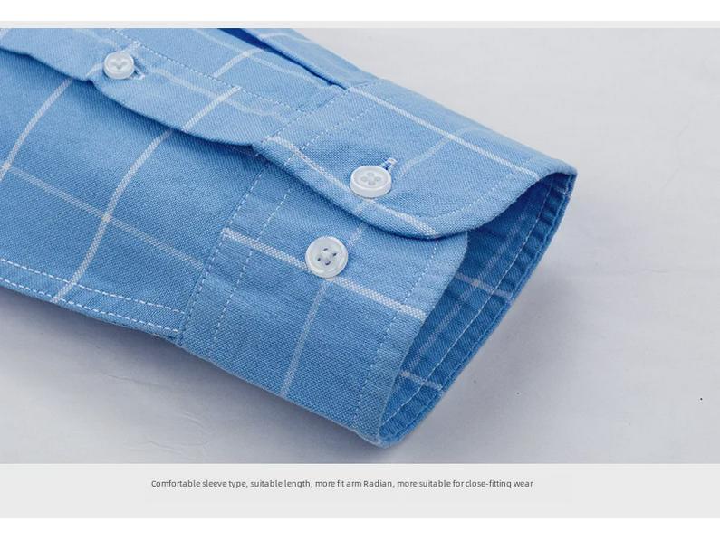 Hot Wind Men's Square Neck Long Sleeve Oxford Shirt - 2025 Spring Collection, Breathable & Comfortable Casual Wear