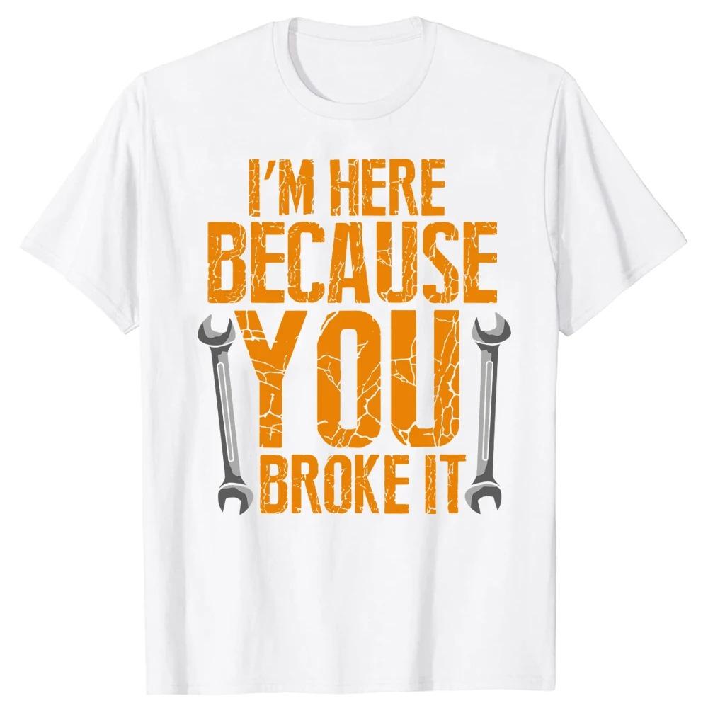 Lustige Hausmeister Geschenke T-Shirt Mechaniker Herren T-Shirts Harajuku Baumwoll Tops T-Shirt Slim Fit EU Größe Kurzarm Kleidung