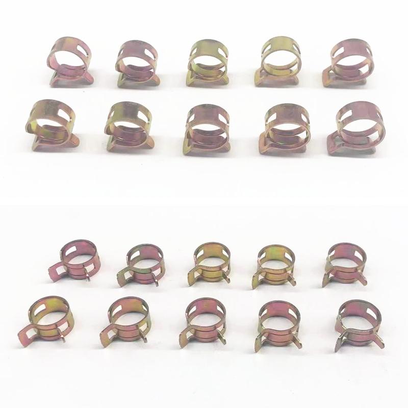 10Pcs Spring Hose Clamp Kit Fuel Line Spring Clamp Hose Pipe Clamp Fasteners 5/6/7/8/9/10/11/12/13/14/15/16mm