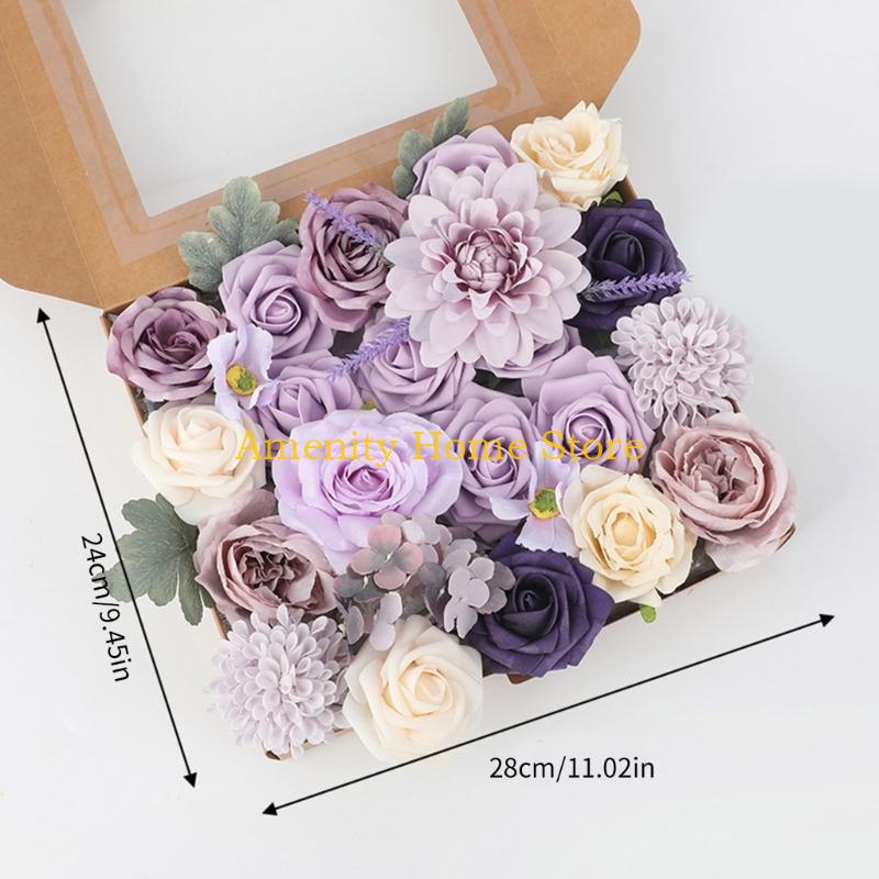 F26C Künstliche Blumen Basteln Kunstblumen Großhandel Seidenblumen Großhandel Leicht zu lernen DIY Bastelartikel für Hochzeitsfeier