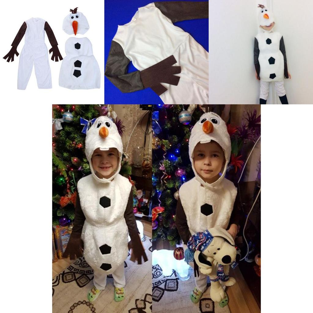 Enchanting Frozen Snowman Olaf Cosplay Costume For Kids Halloween Fancy Dress Up