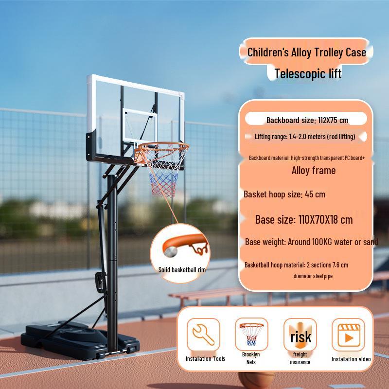 Adjustable Height Basketball Hoop for Indoor/Outdoor Play - Suitable for Adults, Teens, and Kids.