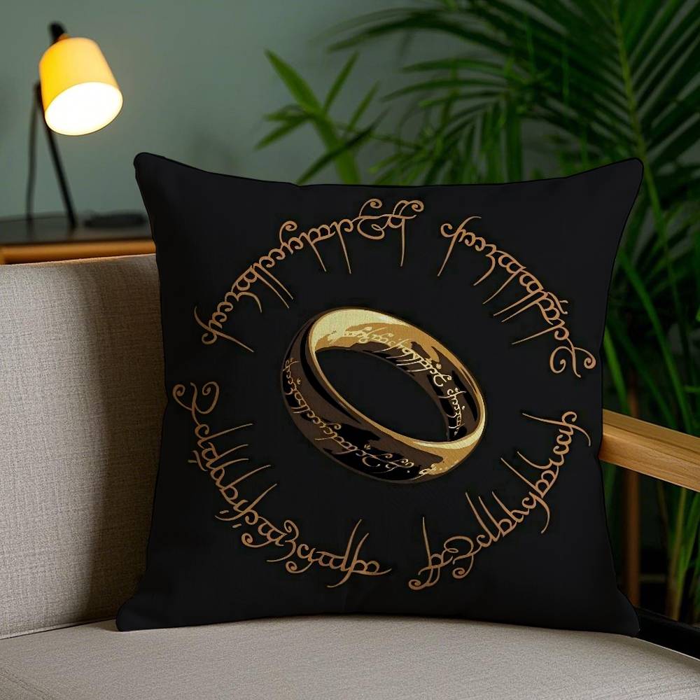 The L-Lord Of The R-Rings Pillow Case Sofa Short Plush Double-Sided Hd Printing Room Home Office Gift Cushion Cover