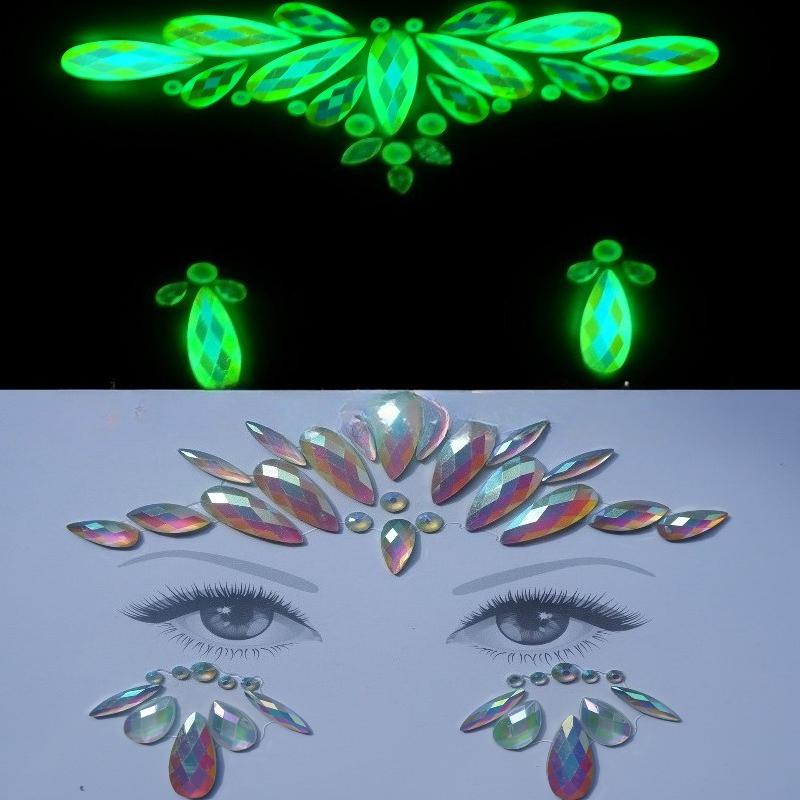 Crystal Tattoo Sticker Glitter Eyeliner Eyebrow Makeup Face Eyes Diamond Temporary Tattoo Rock Rhinestone 3D Eyeliner Stickers
