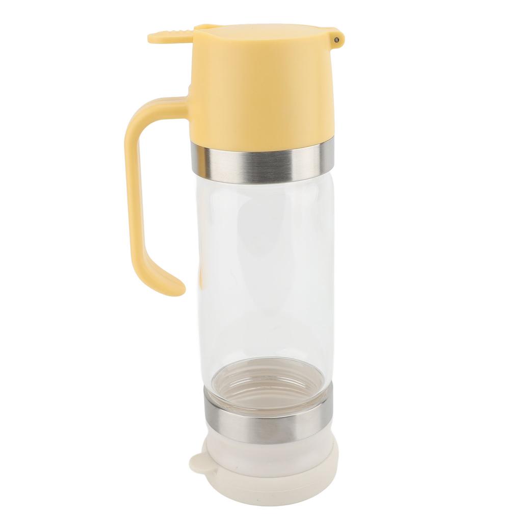 Honey Dispenser 350ml Clear Glass Syrup Dispenser with Handle Prevent Dripping Honey Container for Coffee Shops Restaurants Home