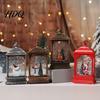 Winter Seasonal Home Decor Christmas Snow Lantern Battery Operated Swirling Water Glittering Vintage Holiday Party Table Centerpiece Santa
