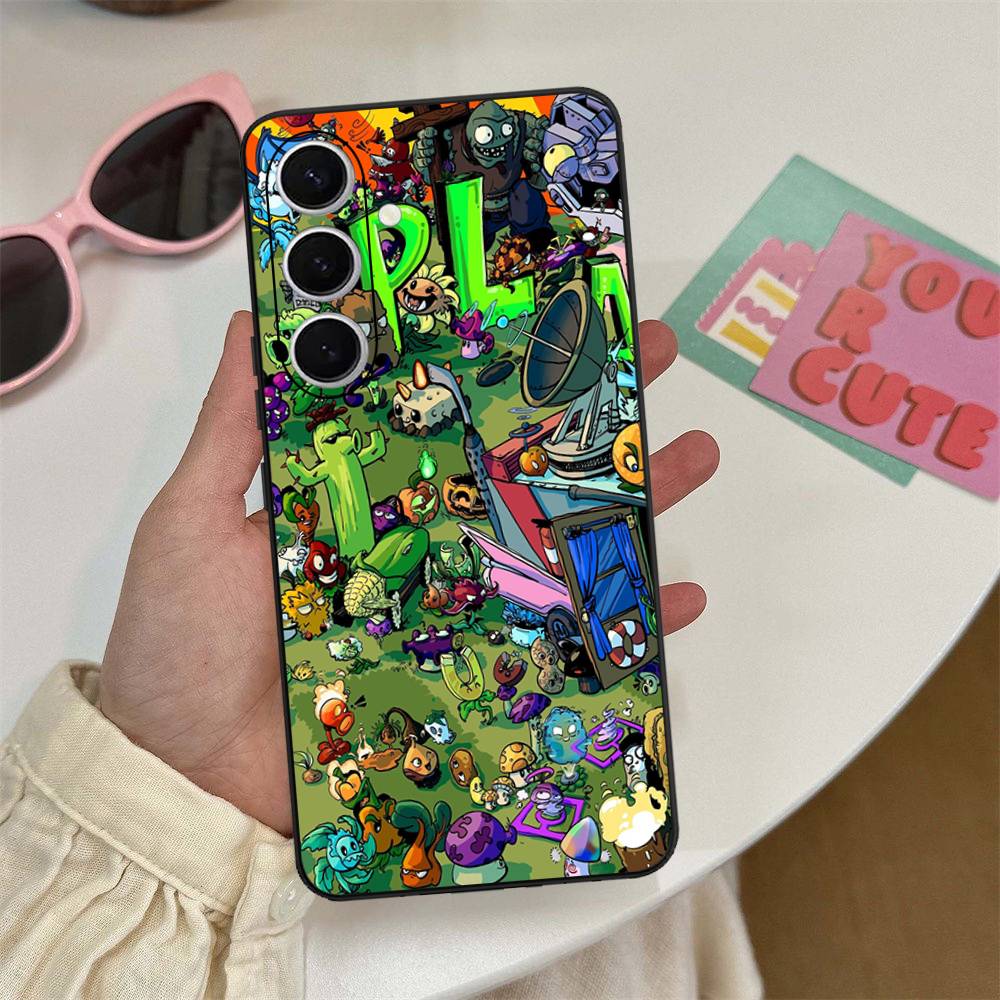 

Classic Game P-Plants Vs Z-Zombies Phone Case For Samsung S 24 fe 25 Ultra plus 20 lite 21 30 22 23 24 22 Ultra 5G Fundas Samsung S25ULTRA
