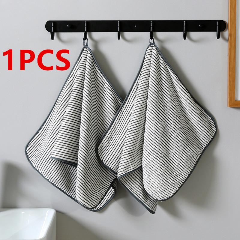 

полотенце Полосатое бамбуковое полотенце для рук Впитывающее и быстросохнущее Супермягкое, приятное к коже Банное полотенце для дома, ванной комнаты, полотенце для лица