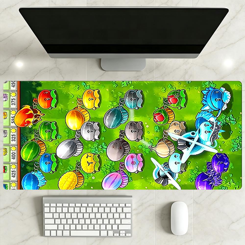 Plants Vs. Zombies Large Mouse Pad Keyboard Mat Office Mouse Mats Non-Slip Rubber Bottom Perfect Gift for Gamers And Professionals