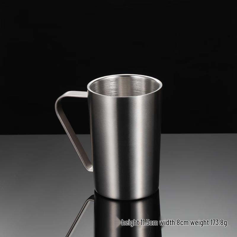 ZISIZ Frosted Stainless Steel Tapered Beer Mug