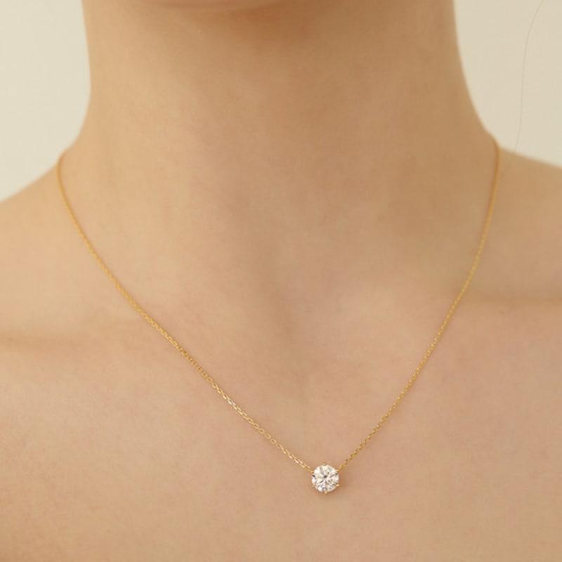 TATIANA (Silver 925) Moissanite 1 Carat Necklace DN0002