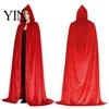 Unisex Hooded Cloak for Halloween Adults Cloak, Velvet Vampire Wizard Cape, Renaissance Masquerade Party Outfit Prop Medieval Costume Witch