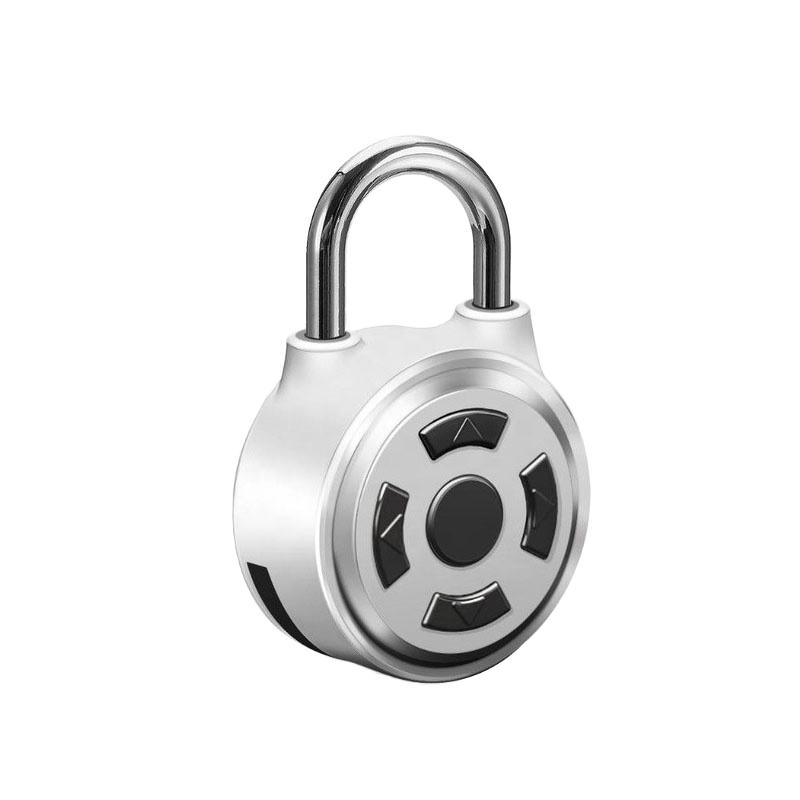 High Quality Waterproof Zinc Alloy Fingerprint & Password Unlock Outdoor Portable Smart Padlock (Gray,Fingerprint And Password) серый
