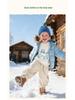 2025 Winter Girls' White Duck Down Jacket: Solid Color Hooded Casual Warm Coat