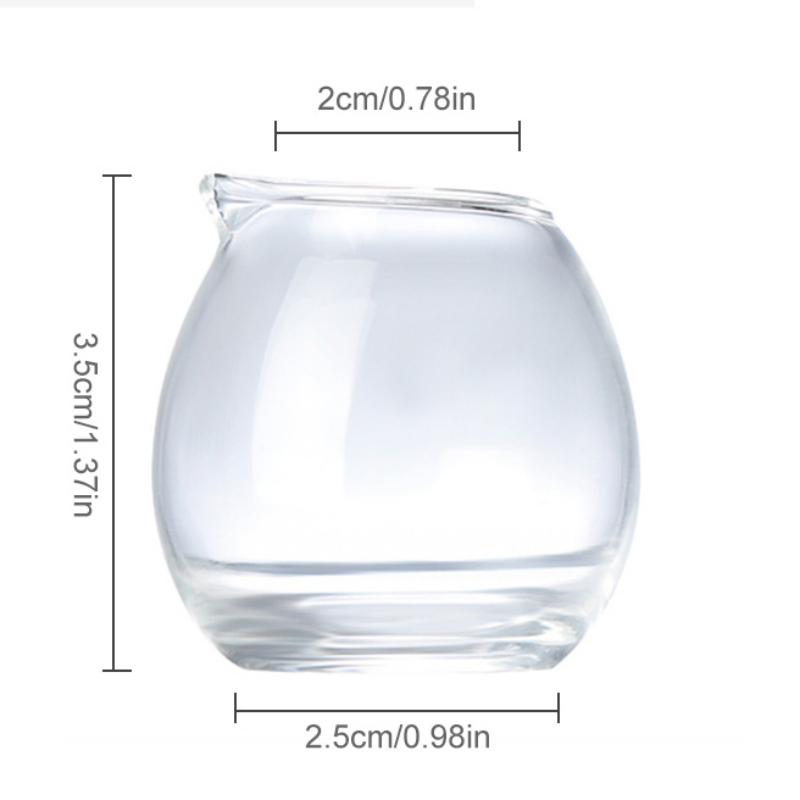 Mini 15cc Clear Breakfast Cup 15ml Glass Milk Cup Japanese Small Milk Cup Heat Resistant Milk Pot Coffee Milk Can Flavoring Cup