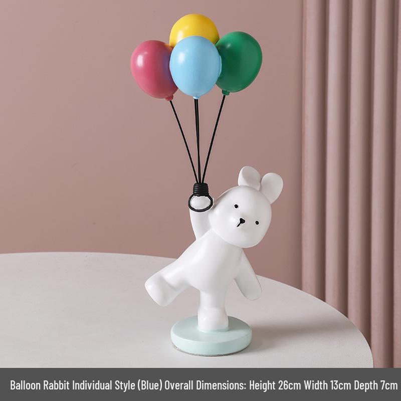 Handmade Cute Rabbit Ornament for Wine Cabinet, Bookshelf, or Living Room Decor