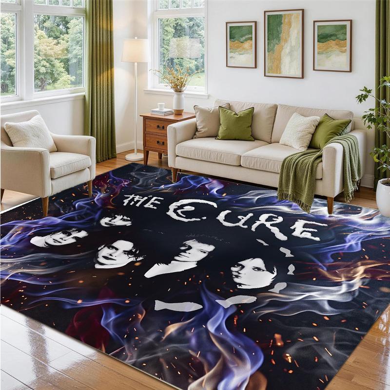 The Cure Design Crystal Velvet Rug Soft Decorative Mat for Bedroom Entrance