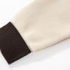 Autunno Inverno Uomo Maglione Scollo a V Lavorato a Maglia Spesso Elastico Caldo Maniche Lunghe Pullover Slim Fit Colore a Contrasto Lunghezza Media Uomo Biancheria Intima Termica