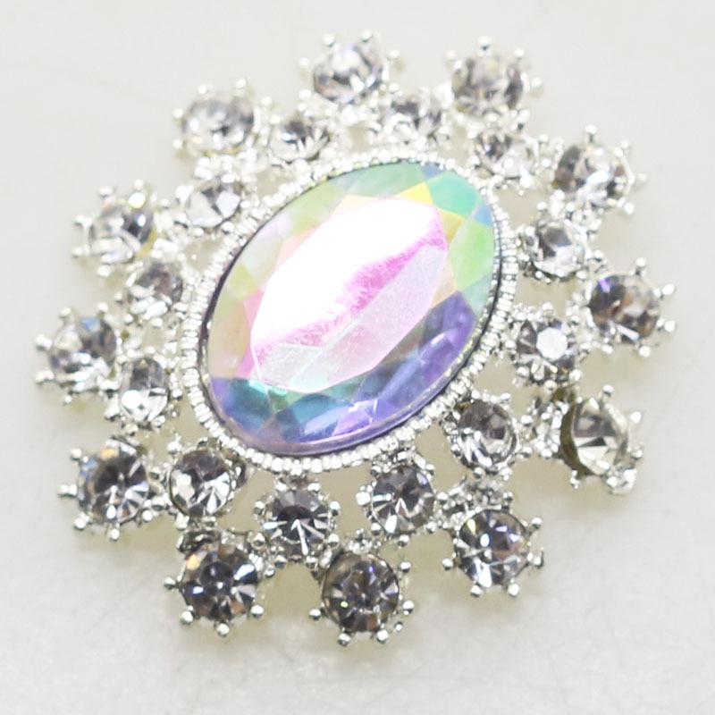 25x28mm Korean Alloy Rhinestone Acrylic Scarf Buckle Brooch
