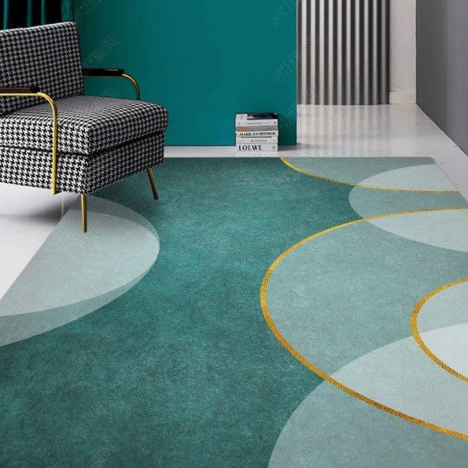 Splash Ink Abstract Green Carpet Living Room Large Area Rugs Home Decor Bedroom Bedside Carpets Non-slip Floor Mat Alfombra