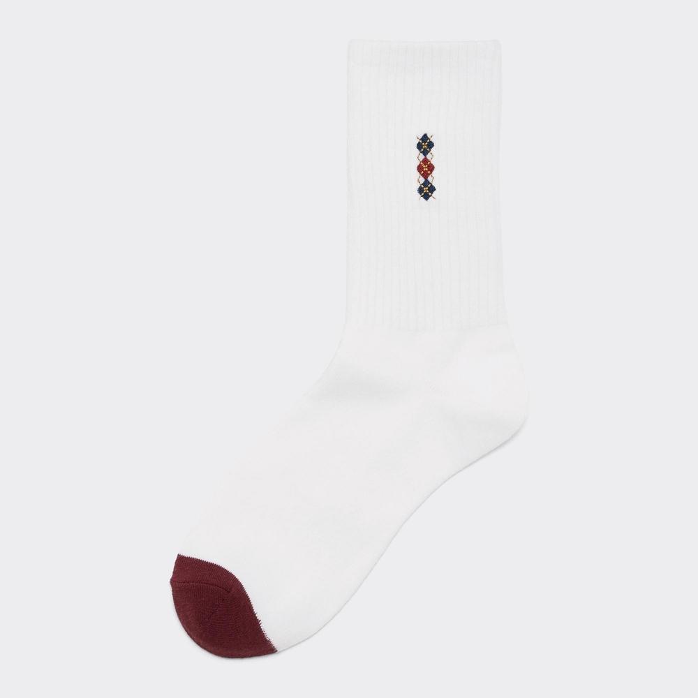 

Носки GU by Uniqlo с узором «аргайл» +E 01 OFF WHITE/ONE SIZE