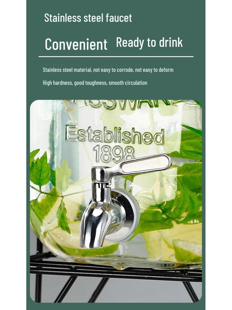 Cola Beverage Bucket with Faucet - Ideal for Lemon Juice, Fruit Tea, Cocktails, and Cold Water