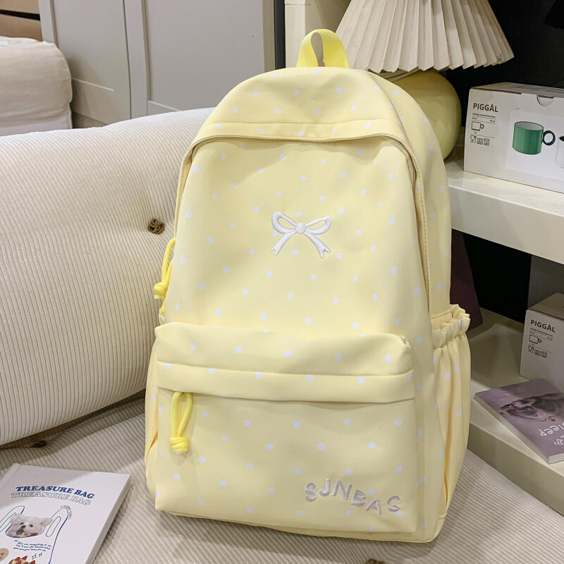 Campus Schoolbag Student Polka Dot Backpack Large Capacity Women's Backpack