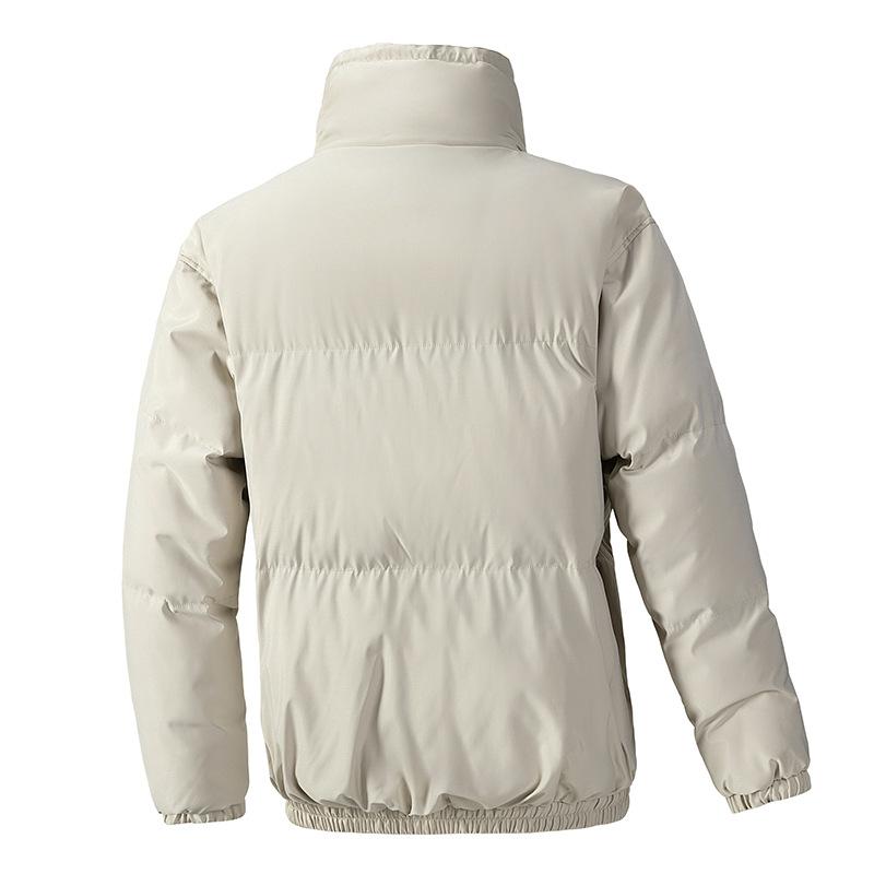 Large Size Stand-up Collar Cotton Clothing Men and Women Paragraph Winter Down Cotton Jacket Loose Thickened Couple Paragraph Cotton Jacket Men