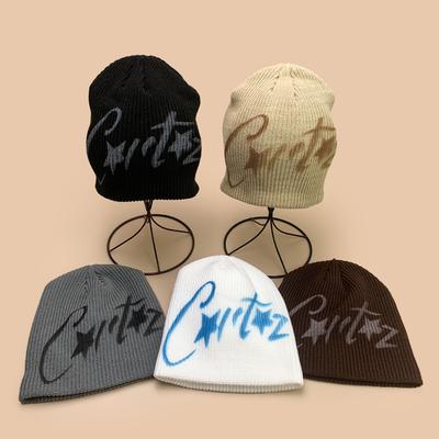 Autumn And Winter American Niche Cruise Ship Pentagram Letter Knitted Hat Men And Women Warm Hip Hop Cold Hat Pullover Hat