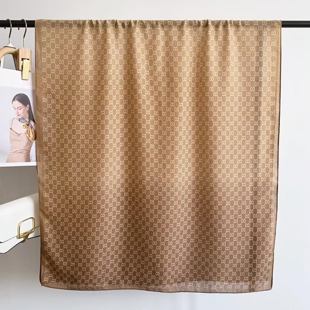 Thin Scarf Versatile Women's Scarf Shawl Imitation Cotton and Linen High-end French Silk Scarf Long Scarf Cross-border Special Supply
