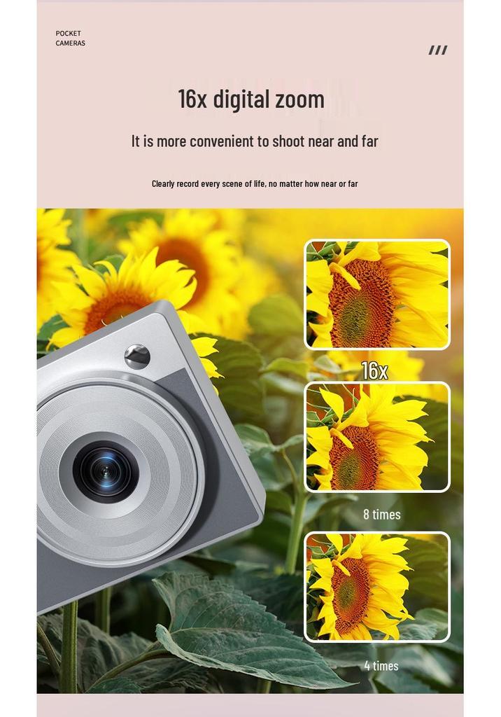 Dual Screen 4K DSLR Camera with Fill Light – High Pixel Travel Essential