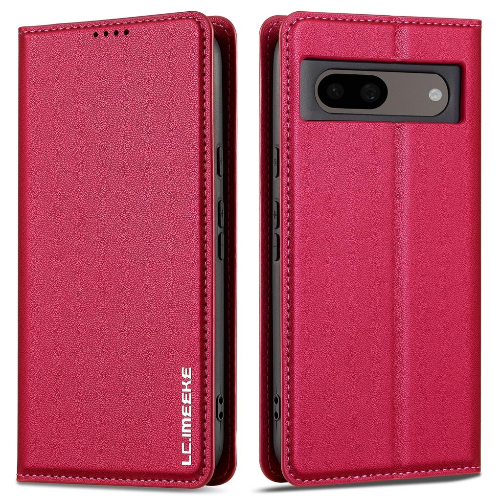 LC.IMEEKE L1 Series for Google Pixel 8a Case PU Leather Wallet Stand Protective Phone Cover