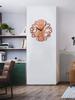 Wooden Wall Clock 8.7in Diameter White Double Layer Ultra Quiet Silent Wall Clock