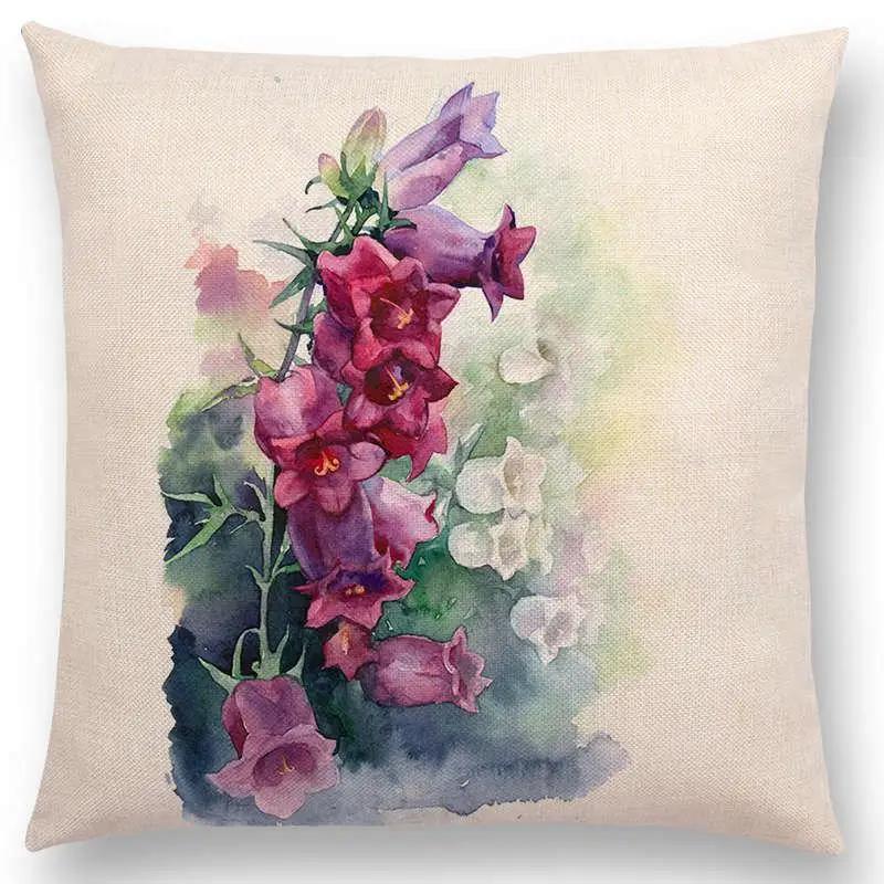 Floral Plant Patterns Throw Pillow Cover With Short Plush Print For Living Room Sofa Decoration Cushion Cover Pillow Covers